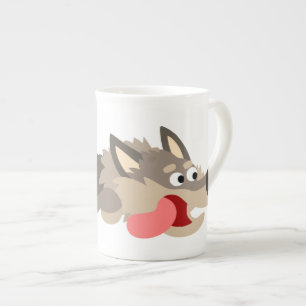 Tasse En Porcelaine Jolie flotte Caricature Wolf os Chine Mug