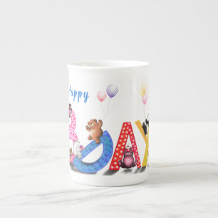 Tasse En Porcelaine Joyeux anniversaire Mug Baby Bear