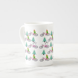 Tasse En Porcelaine Joyeux arbres de Noël, Elfe