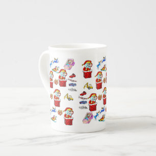Tasse En Porcelaine Joyeux jouets de Noël, Père Noël