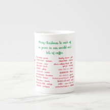 Joyeux Noël et café en différentes langues