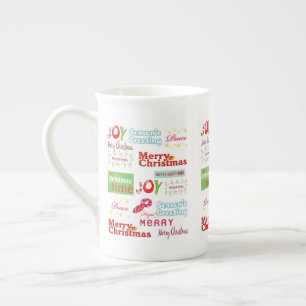 Tasse En Porcelaine Joyeux Noël, Noel Joy
