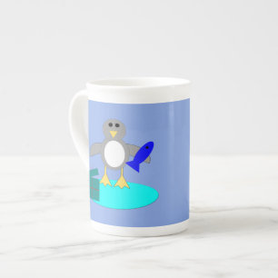 Tasse En Porcelaine Joyeux Noël Pêche Pingouin Mug