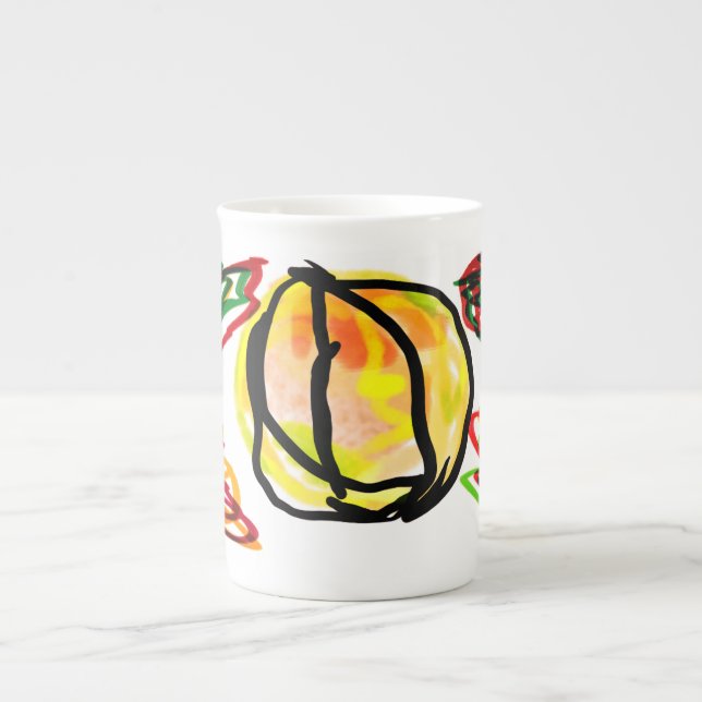Tasse En Porcelaine Joyeux saison citrouille (Devant)
