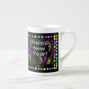 Tasse En Porcelaine Joyeux voeux du Nouvel An Bone China Mug