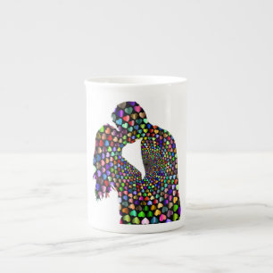 TASSE EN PORCELAINE KISSING COUPLE