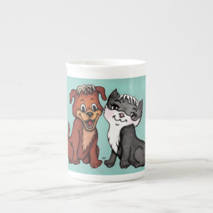 Tasse En Porcelaine Kitty et Puppy