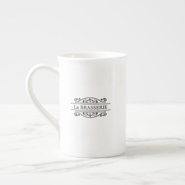 Tasse En Porcelaine La Brasserie Bone China Mug ou Espresso Cup (Gauche)