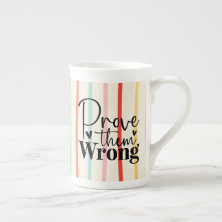 Tasse En Porcelaine La Chine de l'os en bande