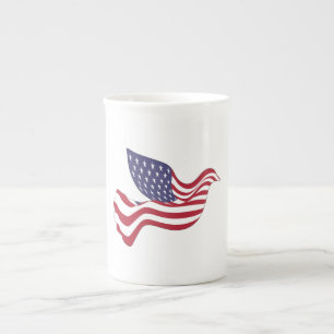 TASSE EN PORCELAINE LA PAIX AMÉRICAINE DOVE