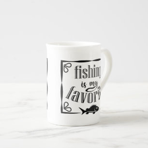 Tasse En Porcelaine La pêche est ma citation préférée
