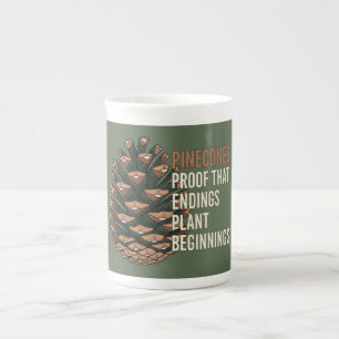 Tasse En Porcelaine La promesse À feuillage persistant - Conception de