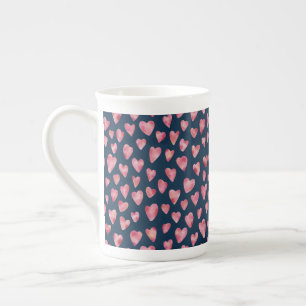 Tasse En Porcelaine La Saint Valentin rose os coeur Chine Mug