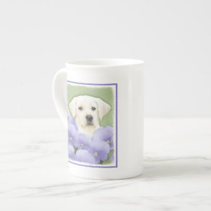 Tasse En Porcelaine Labrador Retriever Puppy Painting Original Chien A