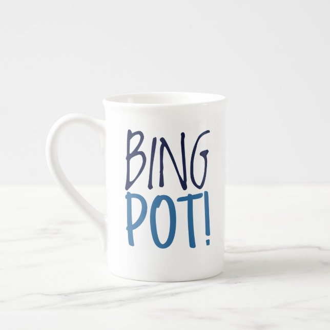Tasse En Porcelaine Large Latte Mug - Bing Pot! (Gauche)