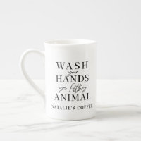 Lavez-vous les mains, saleté animal drôle