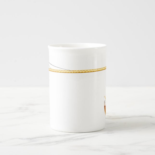 Tasse En Porcelaine Lemon Tea Under Construction – Bone China Mug (Devant)