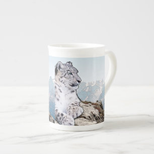 Tasse En Porcelaine Léopard des neiges