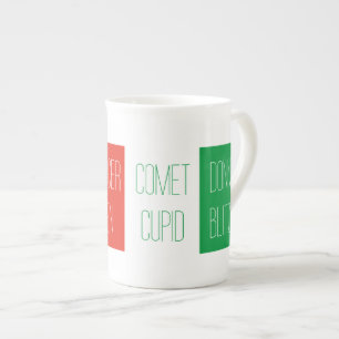 Tasse En Porcelaine LES NOMS DE RÉINDEURS Bone China Mug