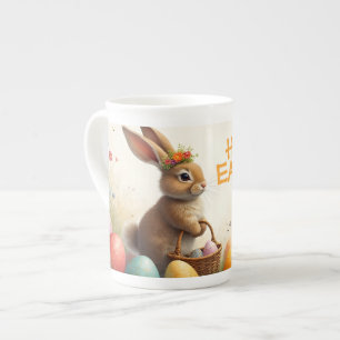 Tasse En Porcelaine Les voeux du printemps du lapin de Pâques