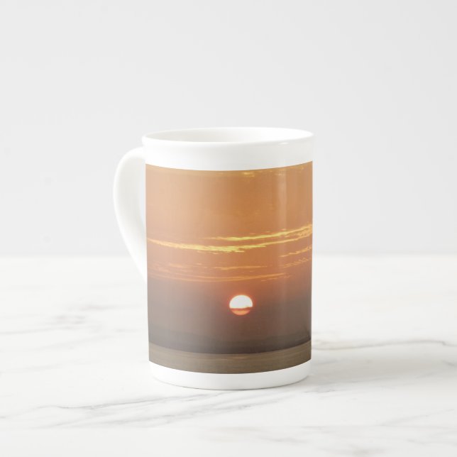 Tasse En Porcelaine Lever de soleil sur la mer des Caraïbes Aruba I (Devant gauche)