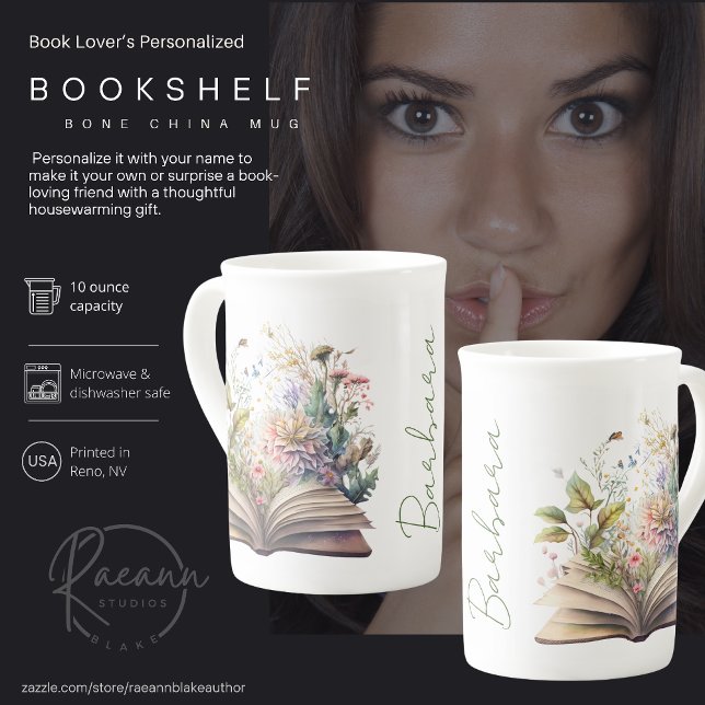 Tasse En Porcelaine Livre personnalisé Bone China Mug (Créateur téléchargé)