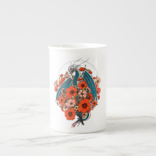 Tasse En Porcelaine Logo Dragon Asiatique