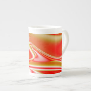 Tasse En Porcelaine Love and Gold Abstrait 3D Rainbowart