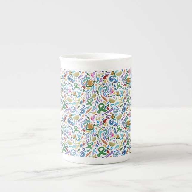 Tasse En Porcelaine Lyme Maladie Sensibilisation Cadeaux Café Mug #lym (Devant)