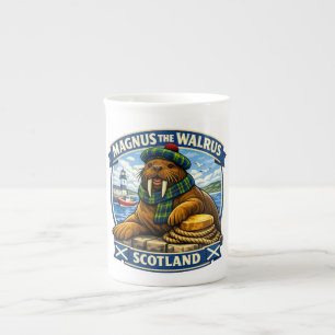 Tasse En Porcelaine Magnus le Morse Écossais Amoureux du Bord de Mer É