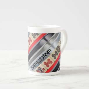 Tasse En Porcelaine Mahjong décoré d'un monogramme