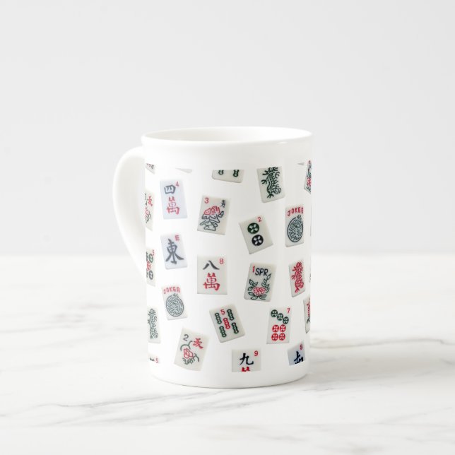 Tasse En Porcelaine MahJongg conception de tuiles (Devant gauche)