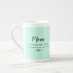 Tasse En Porcelaine "Maman, je te pardonne" pour les amateurs de chats