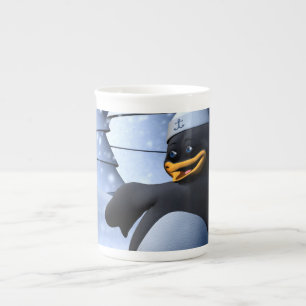 Tasse En Porcelaine Manchot Marin Drôle qui Danse