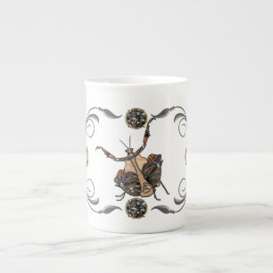 Tasse En Porcelaine Mantis à feuilles mortes