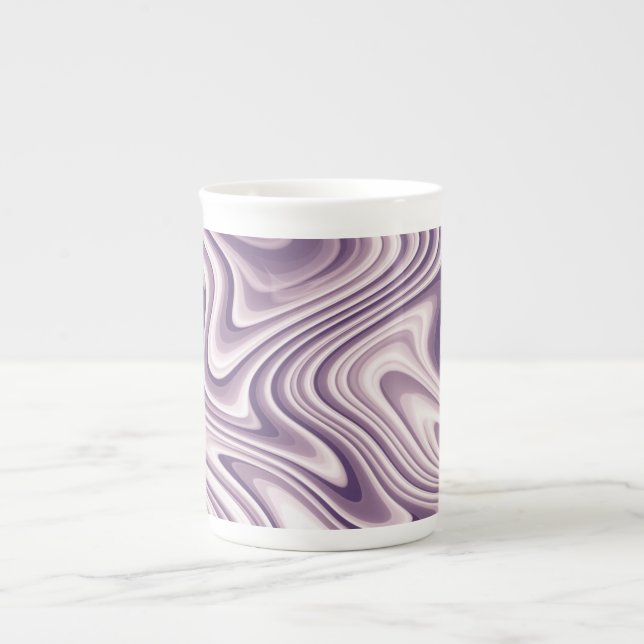 Tasse En Porcelaine Marbre Abstrait pourpre liquide (Devant)