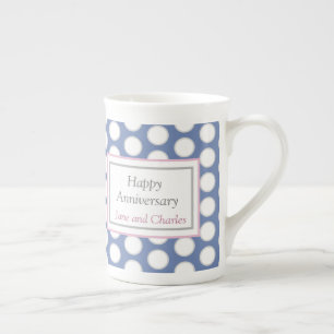 Tasse En Porcelaine Mariage Anniversaire chapelet perles mug dans la m