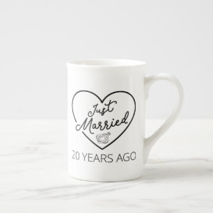Tasse En Porcelaine Mariés depuis 20 ans III