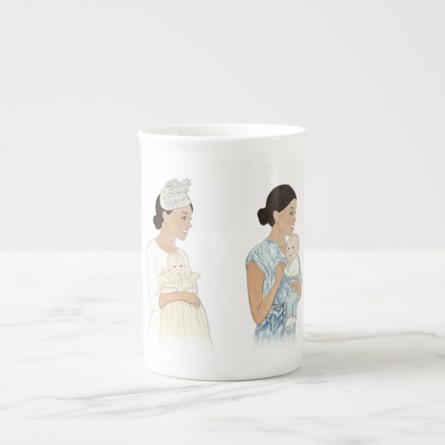 Tasse En Porcelaine Meghan Markle Mère Mug avec Baby Archie! (Devant)