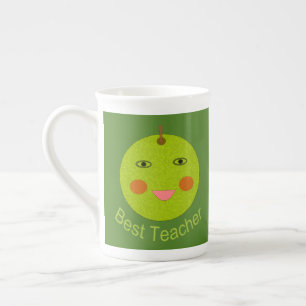 Tasse En Porcelaine Meilleur enseignant Joyeux Apple Mug