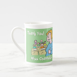 Tasse En Porcelaine Merci à une enseignante. Don de l'enseignant.