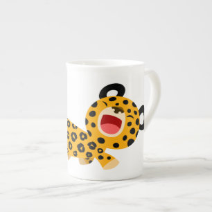 Tasse En Porcelaine Mignonne caricature Facétieuse Léopard Bone Chine