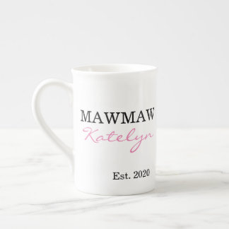 Tasse En Porcelaine Mignonne Mawmaw Personnalisé Année de Fondation