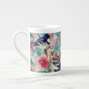 Tasse En Porcelaine Mignons Oiseaux os Chine Mug