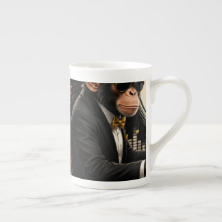 Tasse En Porcelaine Monkey Playing Piano Music Poster – I Am Music