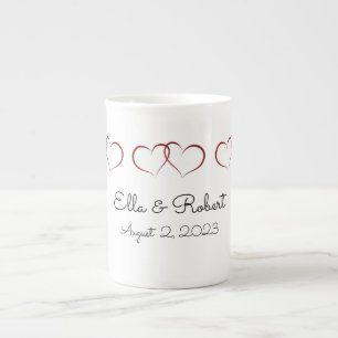 Tasse En Porcelaine Monogramme mariage ou anniversaire Spécialité Mug