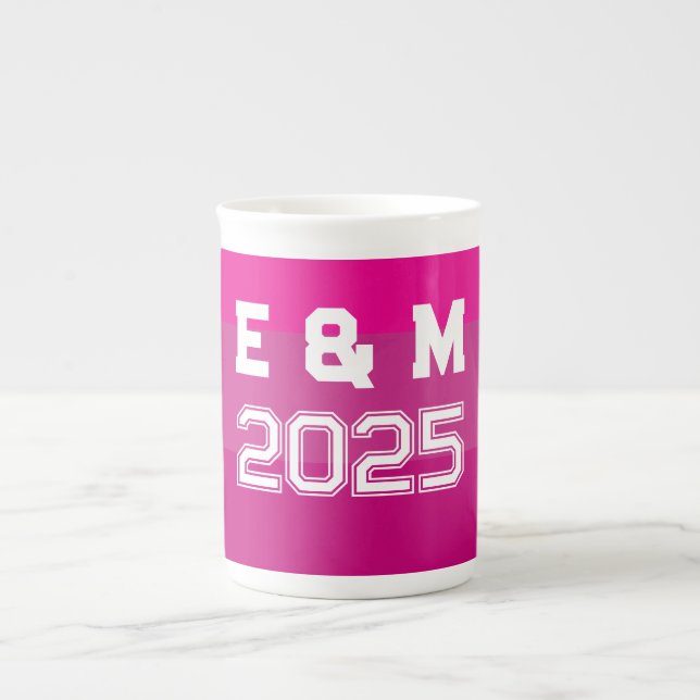 Tasse En Porcelaine Monographie et années personnalisables (Devant)
