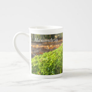 Tasse En Porcelaine Moss d'automne en soleil doré - Personnalisé