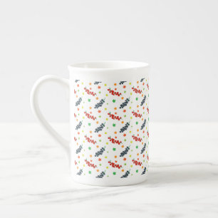 Tasse En Porcelaine Motif de baies, groseille, myrtille, fruit