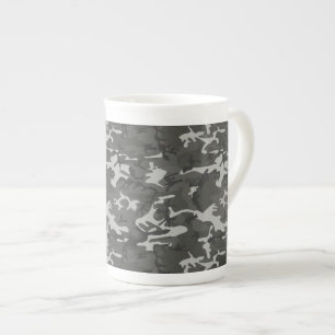 Tasse En Porcelaine Motif de Camouflage gris, Motif militaire, Armée